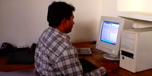 TOEFL Class student at work online